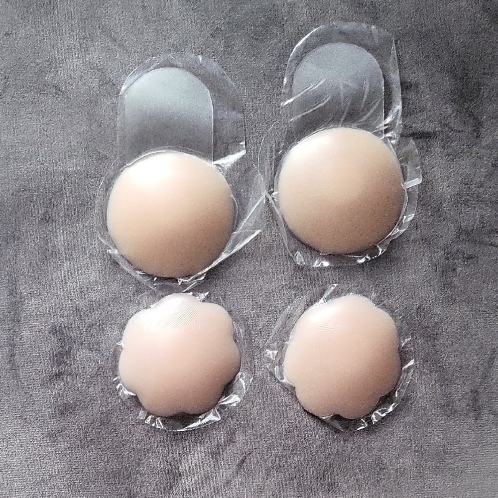 Nude Silicone Pasties- 2 pairs NEW